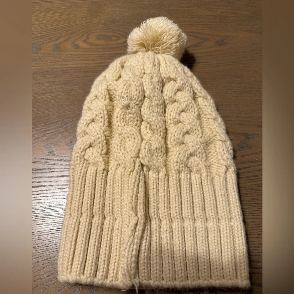 Neff Unisex Adult Kaycee Beanie OSFA Ivory Pom Pom Cable Knit